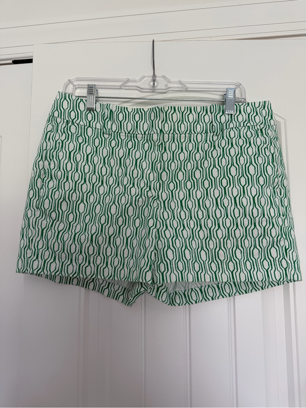 Ann Taylor Green Geo-Print Shorts